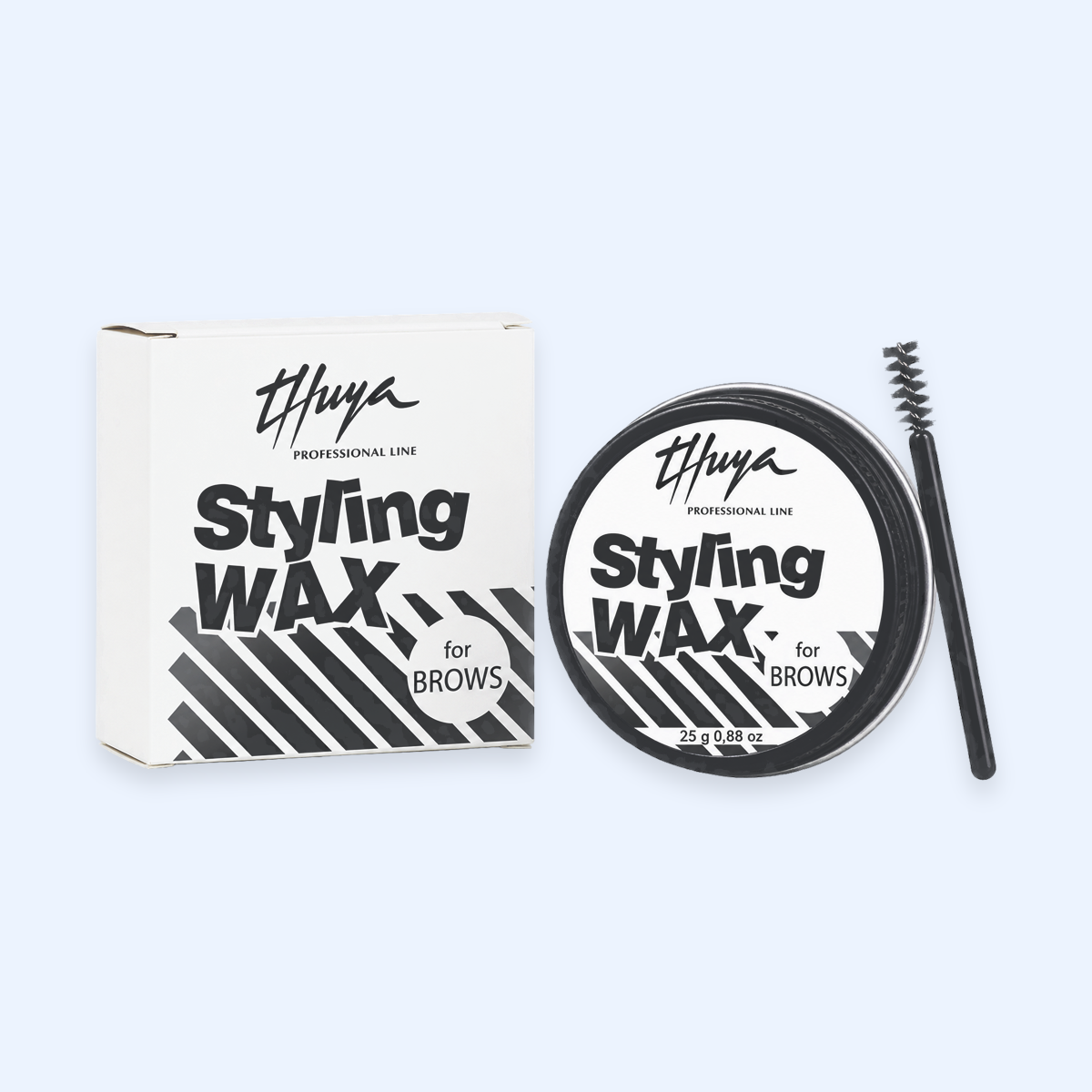 Cera modeladora Thuya Styling Wax para sobrancelhas com escovilhão