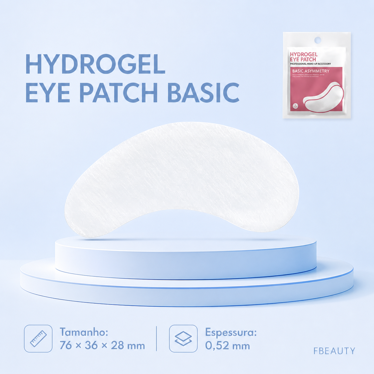 Medidas e espessura do Hydrogel EyePatch Basic Asymmetry Neicha