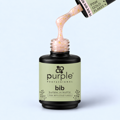 BIB - Builder in a Bottle Pink with Gold Flakes - Purple