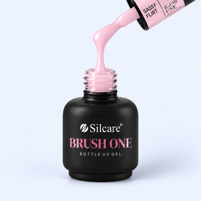 Brush One Bottle Gel Silcare - Sassy Flirt
