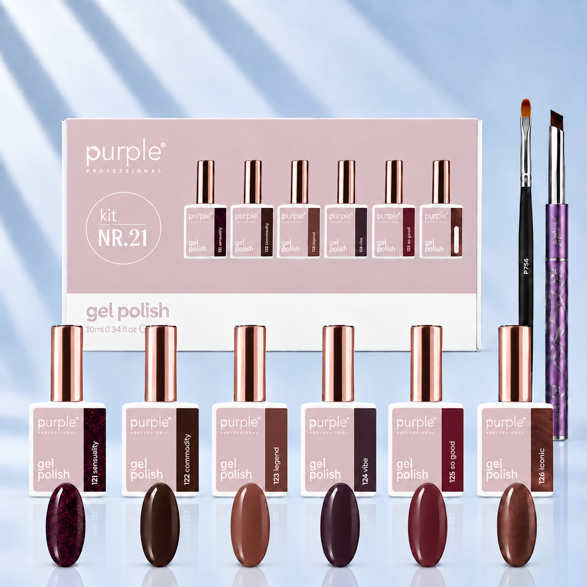 Verniz Gel Purple - Caixa Coleção Nº21 6uni.
