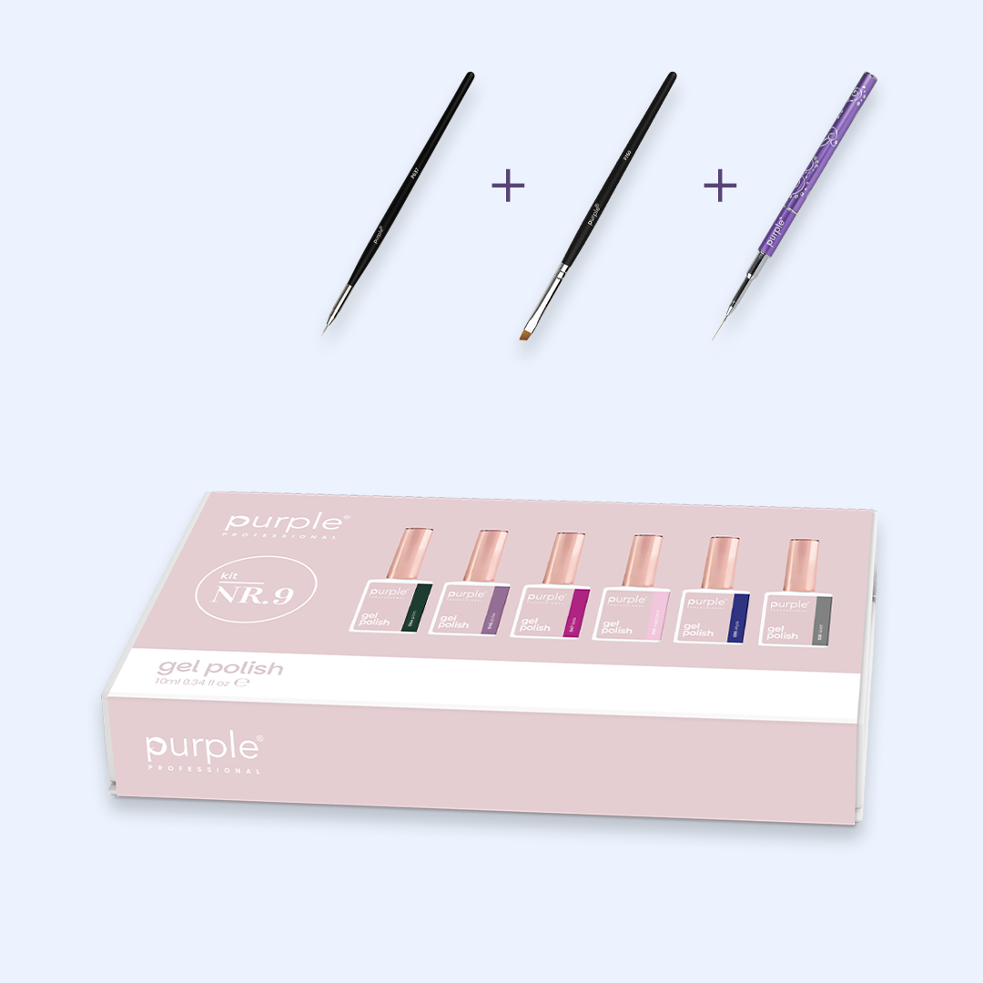 Verniz Gel Purple - Caixa Coleção Nº9 6uni.