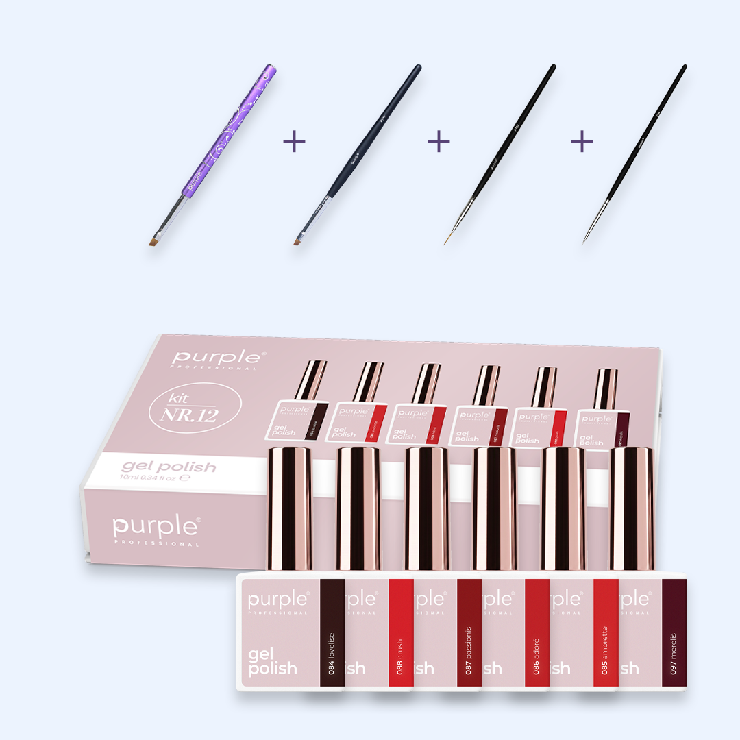 Verniz Gel Purple - Caixa Coleção Nº12 6uni.