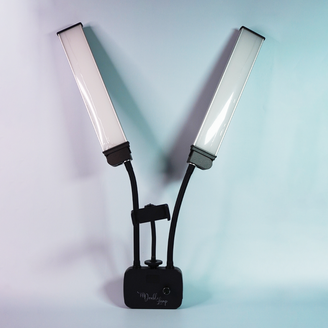 Kit FB Double Lamp - Kit Iluminação Led c/ Braço Duplo + Tripé FB