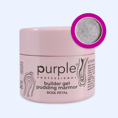 Gel Builder Pudding Marmor Rose Petal - Purple