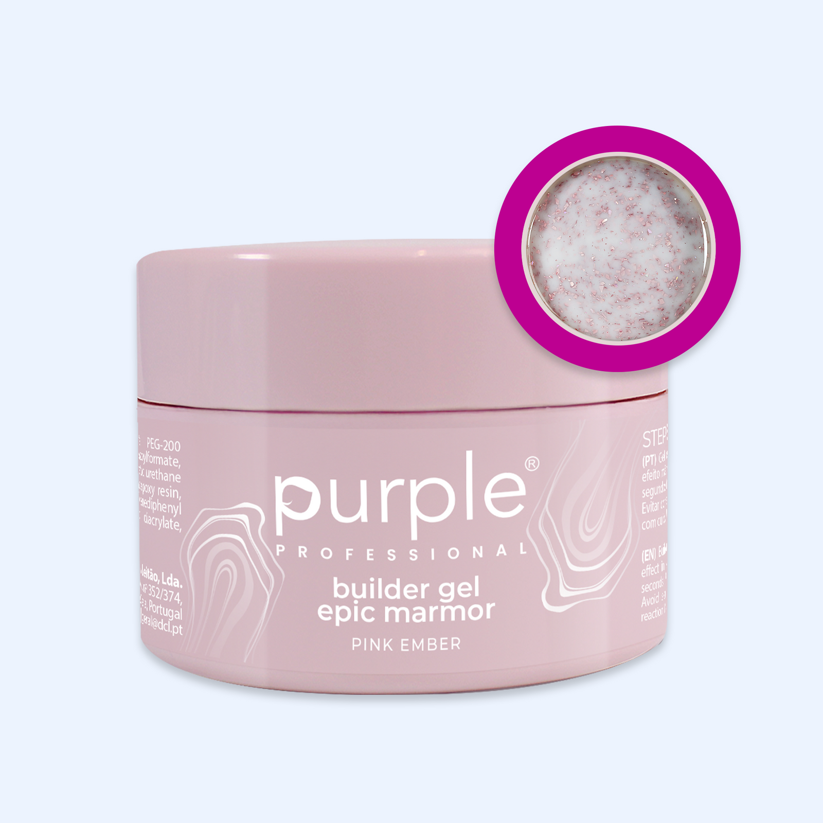 Gel Builder Epic Marmor Pink Ember - Purple