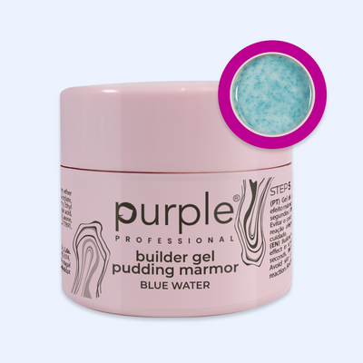 Gel Builder Pudding Marmor Blue Water - Purple