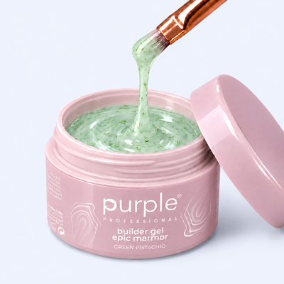 Gel Builder Epic Marmor Green Pistachio - Purple