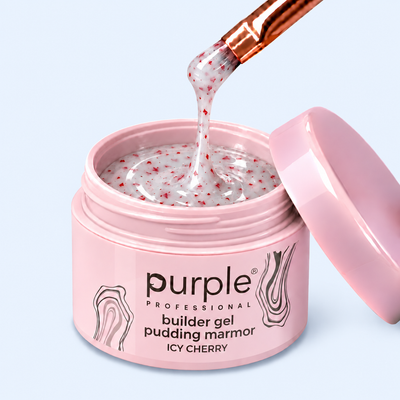 Gel Builder Pudding Marmor Icy Cherry - Purple