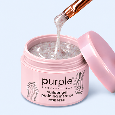 Gel Builder Pudding Marmor Rose Petal - Purple