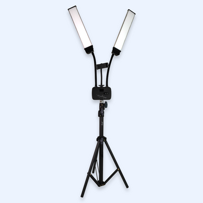 Kit FB Double Lamp - Kit Iluminação Led c/ Braço Duplo + Tripé FB