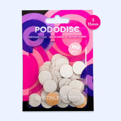 Limas Descartáveis 180 grit para PODODISC S EXPERT 15 mm - Staleks