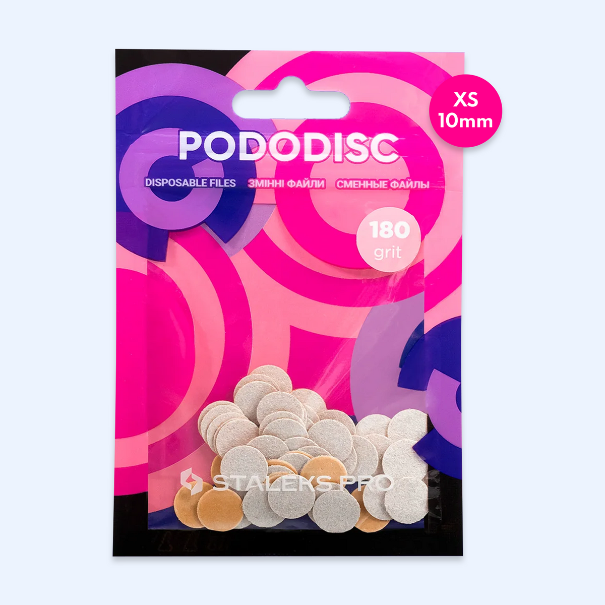 Limas Descartáveis 180 grit para PODODISC XS EXPERT 10 mm - Staleks