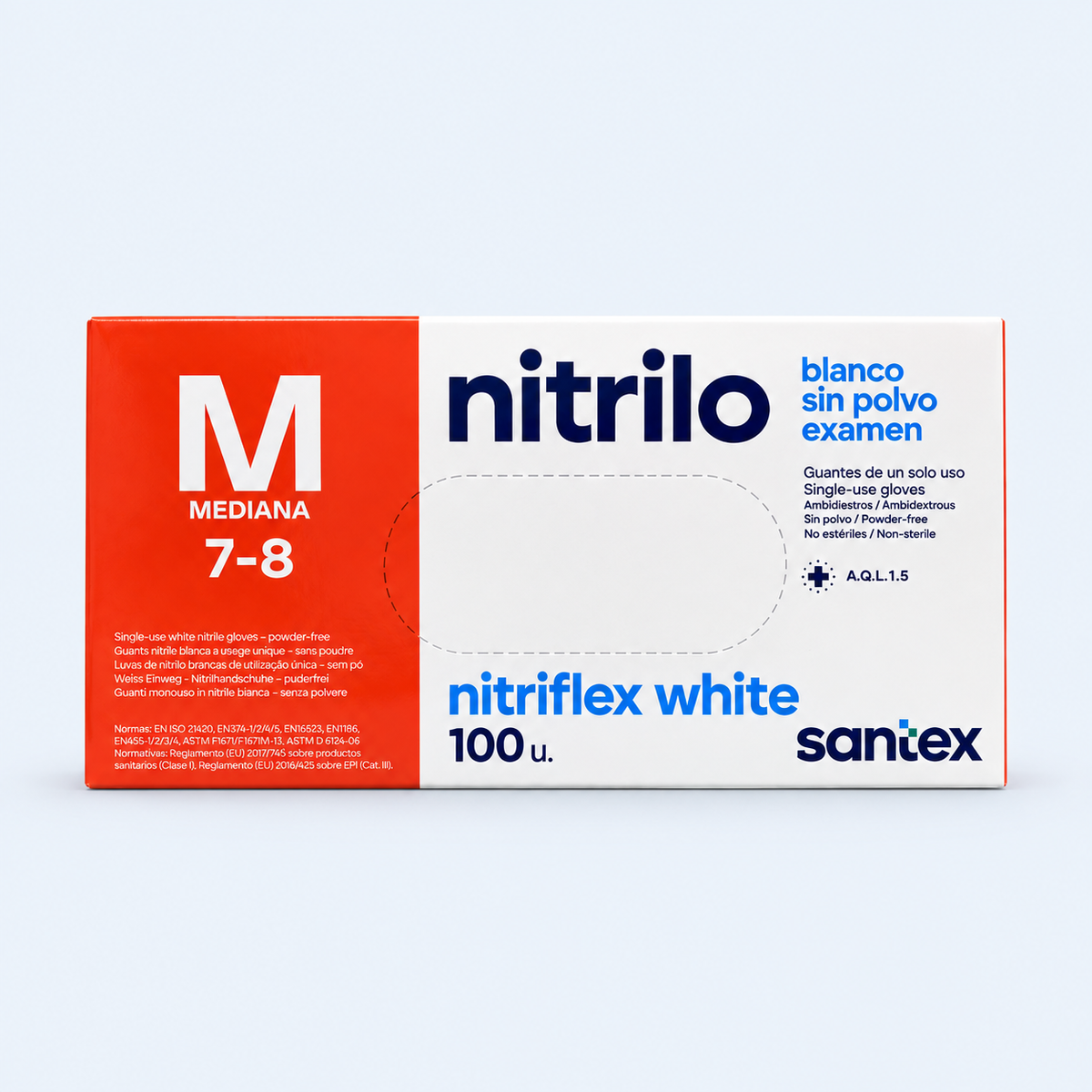 Luvas de Nitrilo Nitriflex Brancas - 100un