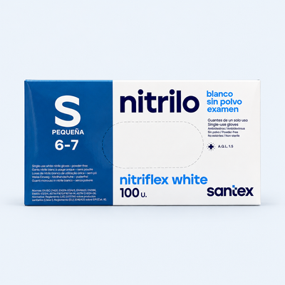 Luvas de Nitrilo Nitriflex Brancas - 100un