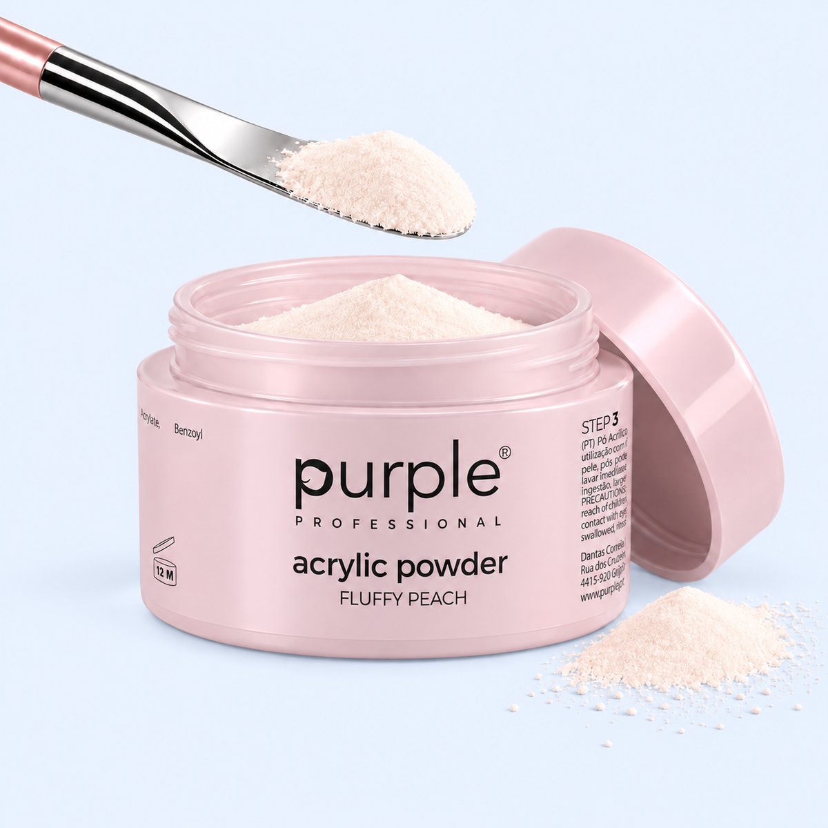 Queen Acrylic Powder Fluffy Peach - Purple