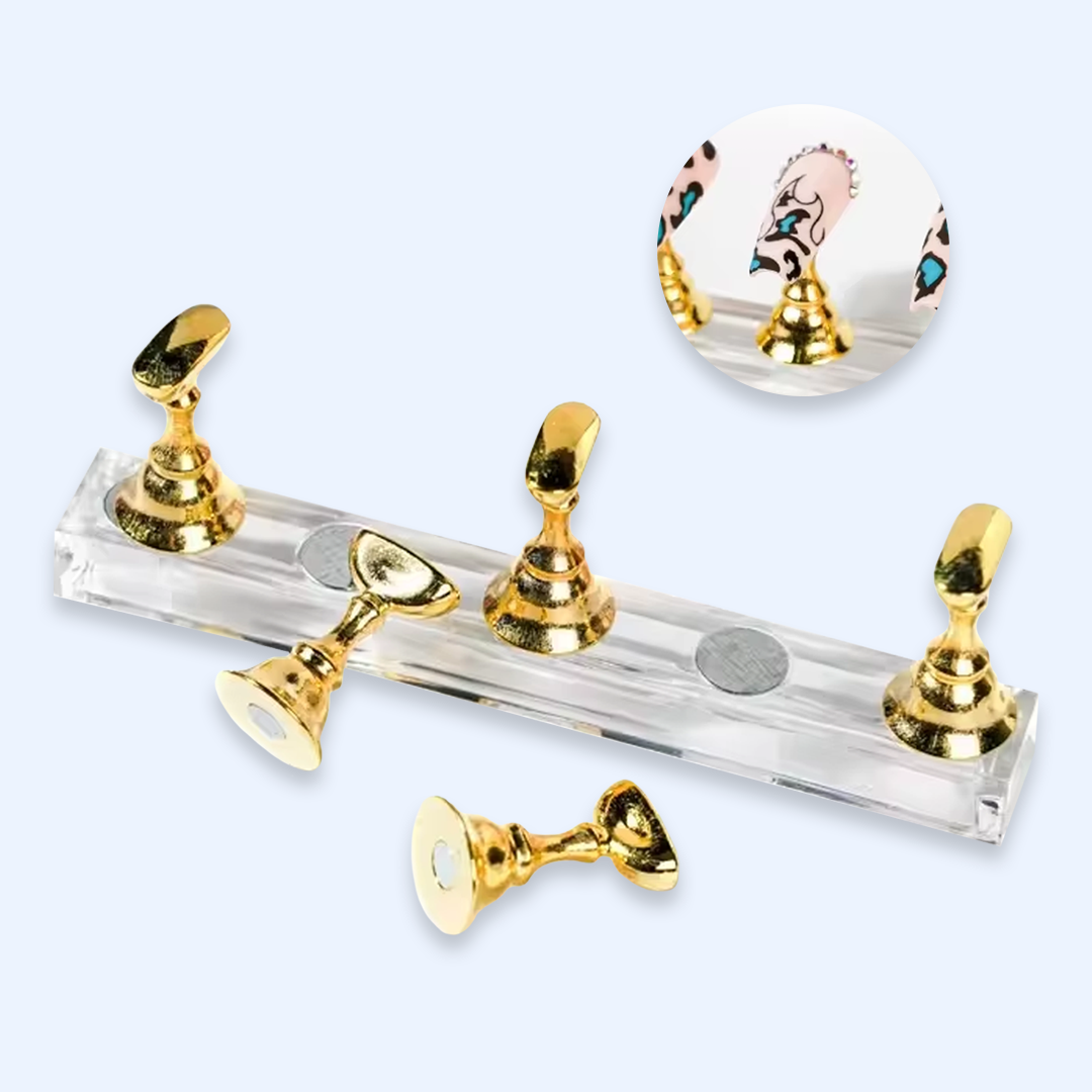 Suporte para tips de nail-art com base magnética
