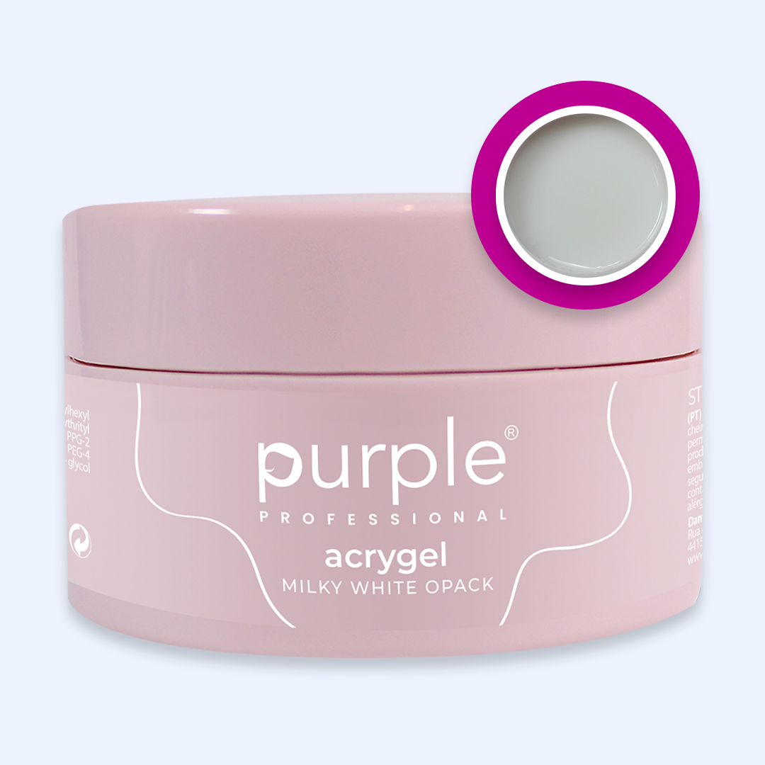 Acrygel Combi Milky White Opack - Purple