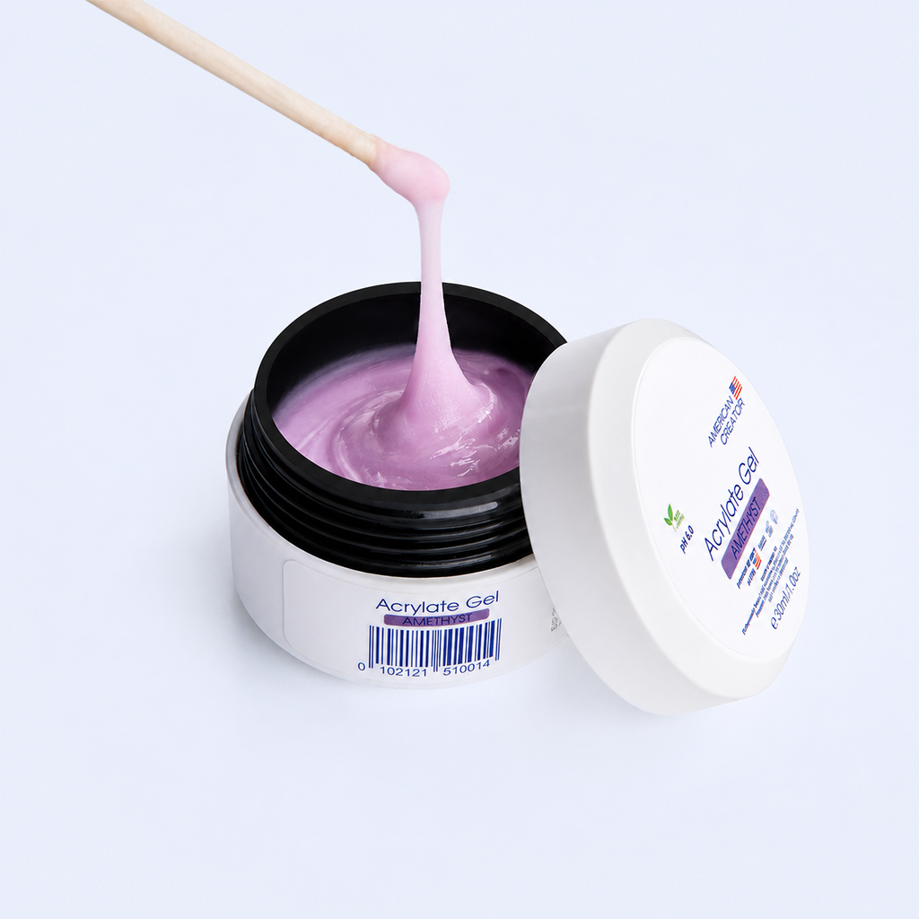 Boião aberto Acrylate Gel Amethyst American Creator rosa-lilás médio