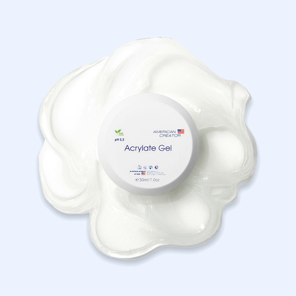 Acrylate Gel Clear American Creator 30ml boião com amostra transparente