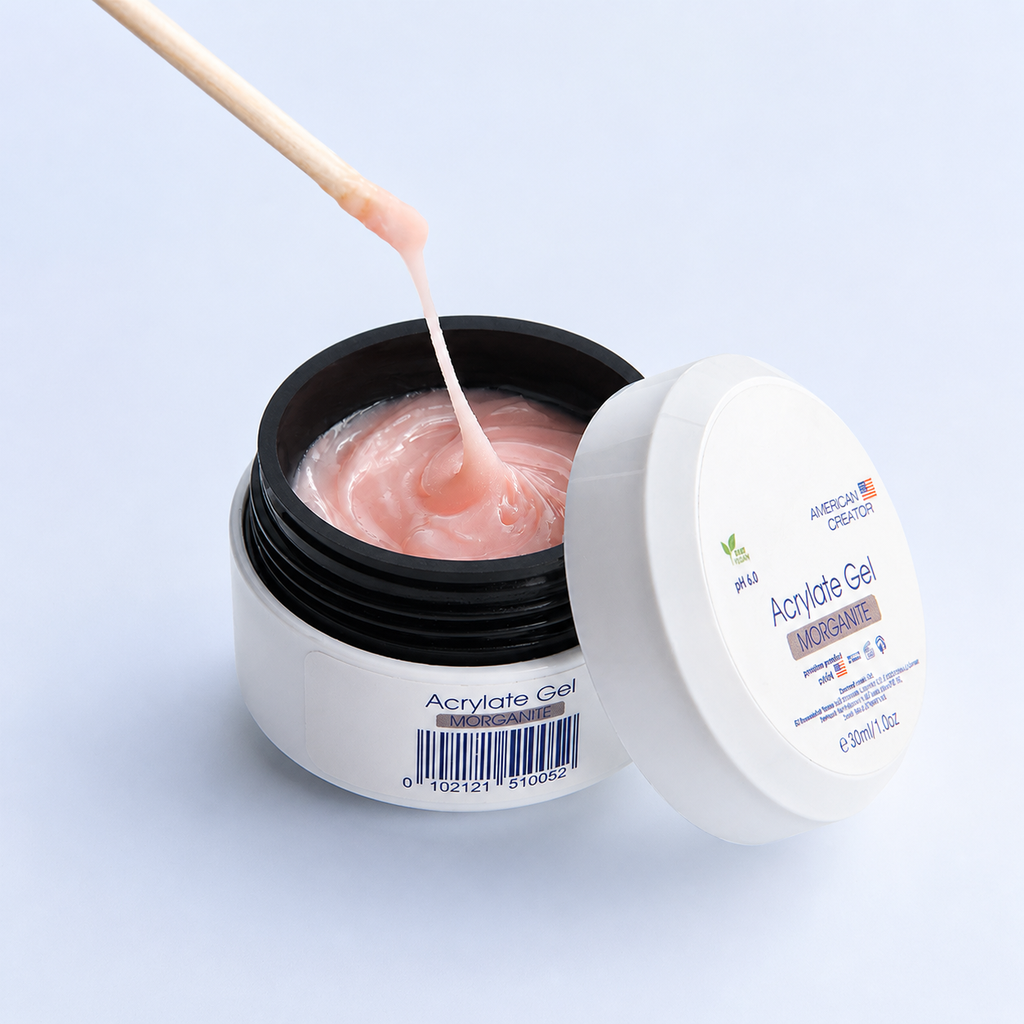 Boião aberto Acrylate Gel Morganite American Creator rosa pêssego pálido