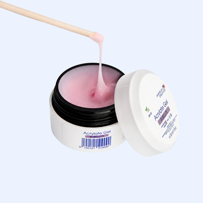 Boiao aberto Acrylate Gel Rubellite American Creator 30ml com gel rosa bebe palido