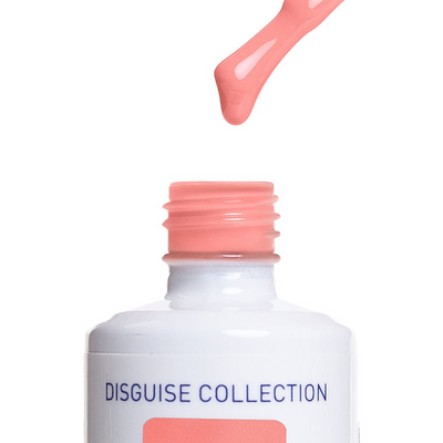 Textura e cor do American Creator Color Gel Disguise Collection B junto ao frasco aberto
