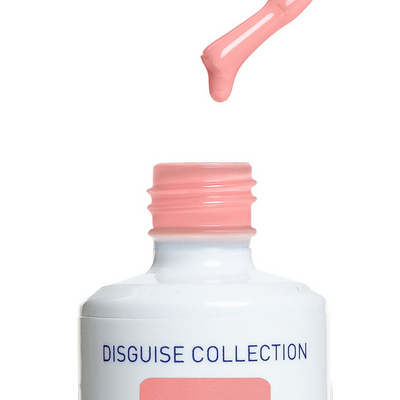 Textura e cor do American Creator Color Gel Disguise Collection C junto ao frasco aberto