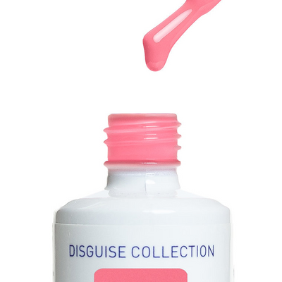 Textura e cor do American Creator Color Gel Disguise Collection G junto ao frasco aberto