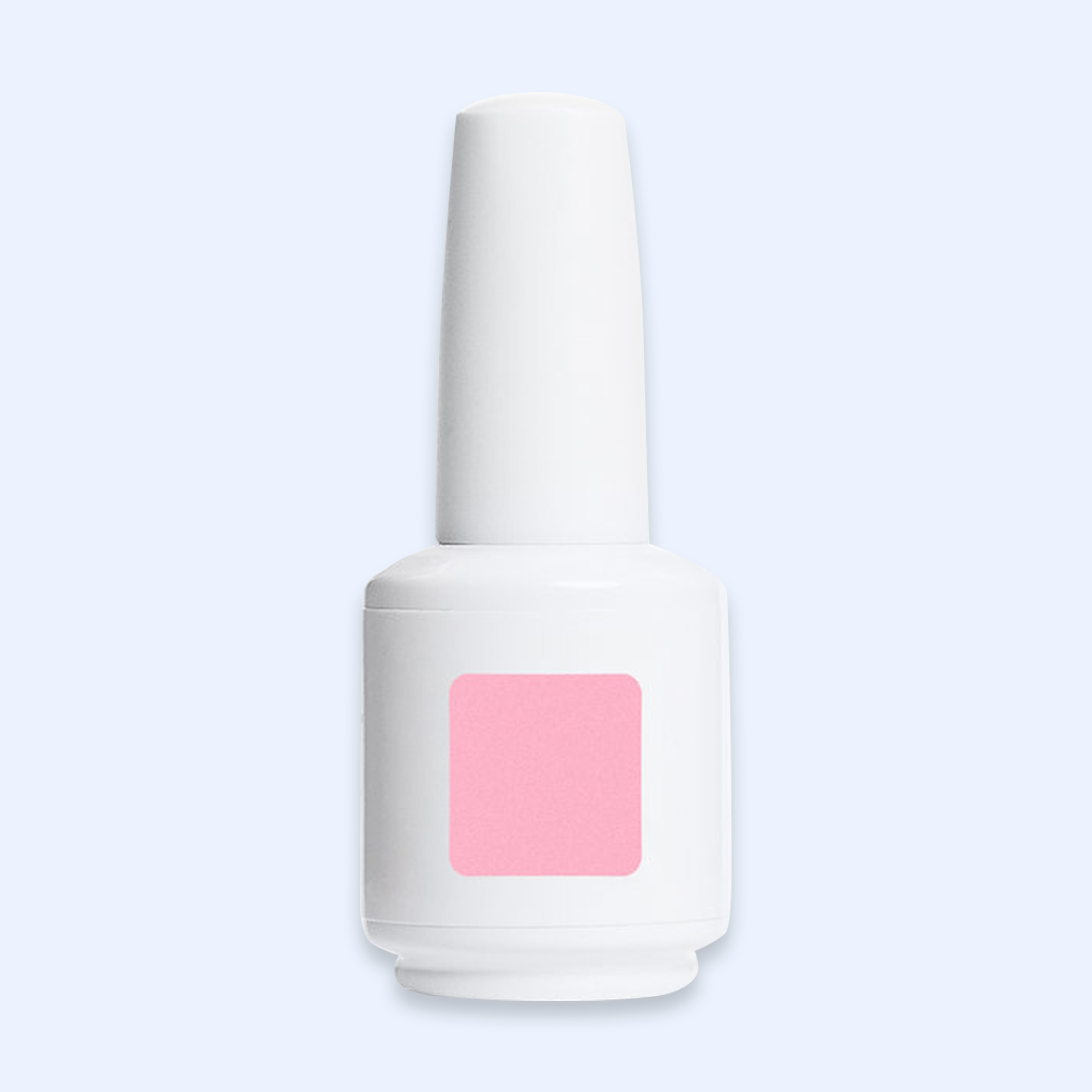 American Creator Color Gel Voluntary em frasco branco com amostra da tonalidade sobre fundo azul-claro
