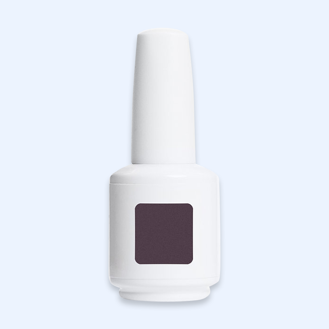 American Creator Color Gel Weird em frasco branco com amostra da tonalidade sobre fundo azul-claro