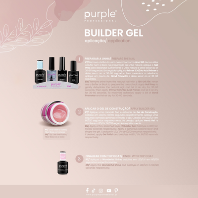 Gel Builder Glass Clear - Purple