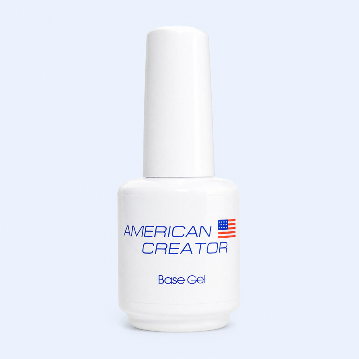 Base Gel American Creator 15ml em fundo azul claro FBeauty