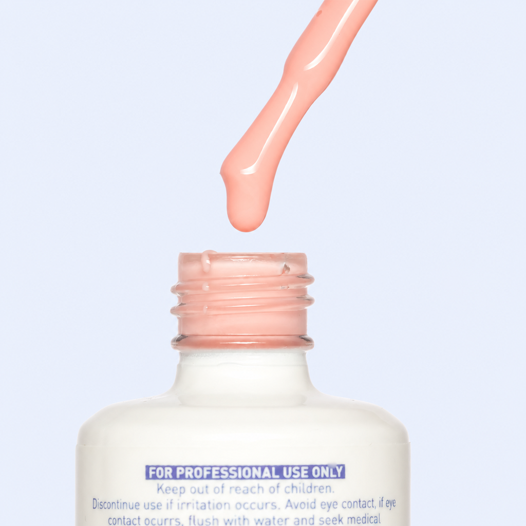 Pincel com Base Gel Brightful American Creator coral salmao no frasco