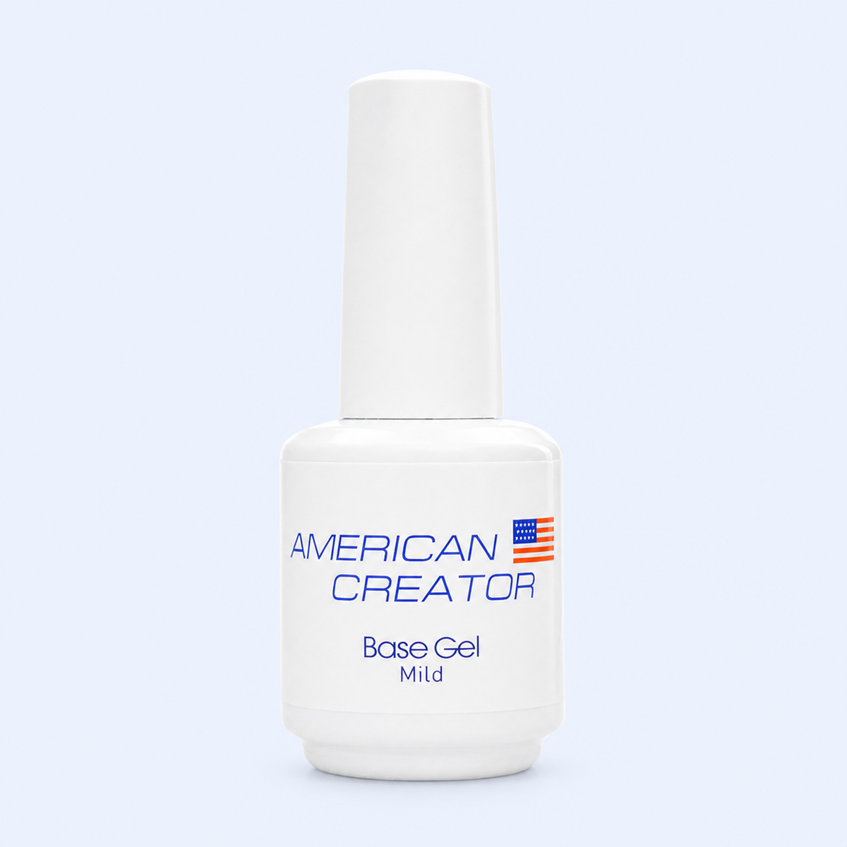 Base Gel Mild American Creator 15ml em fundo azul claro FBeauty