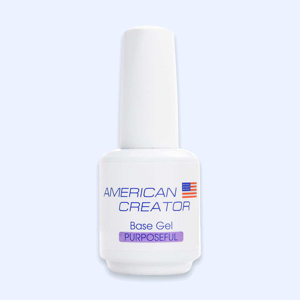 Frasco Base Gel Purposeful American Creator 15ml lilás pálido translúcido