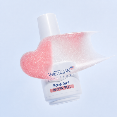 Aplicação Base Gel Tinker Bell American Creator rosa coral brilhante