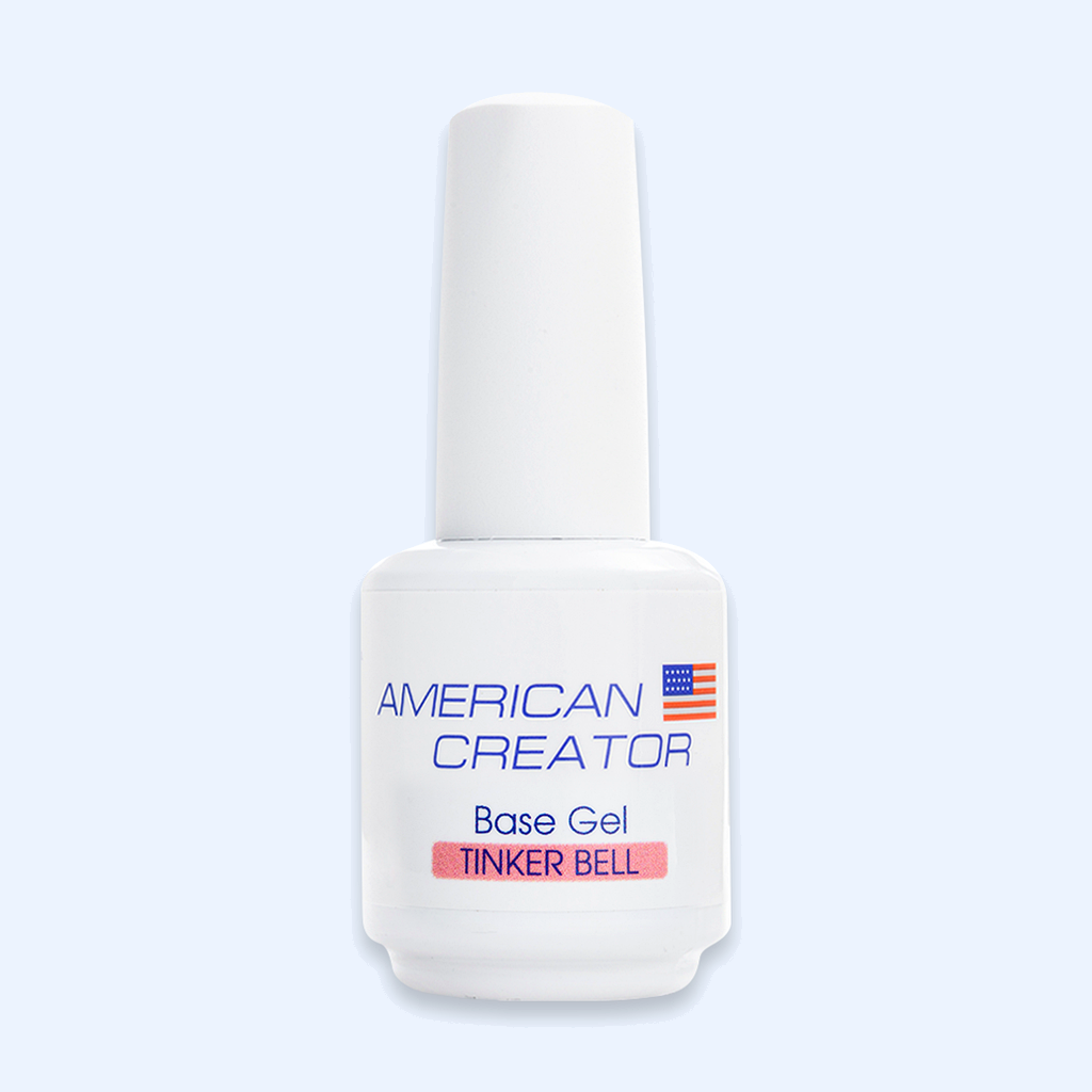 Frasco Base Gel Tinker Bell American Creator 15ml rosa coral brilhante