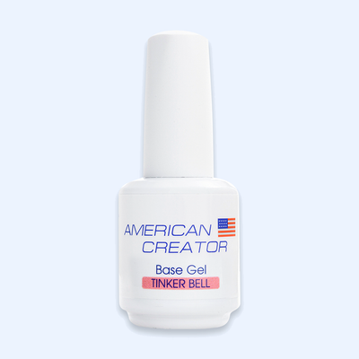 Frasco Base Gel Tinker Bell American Creator 15ml rosa coral brilhante