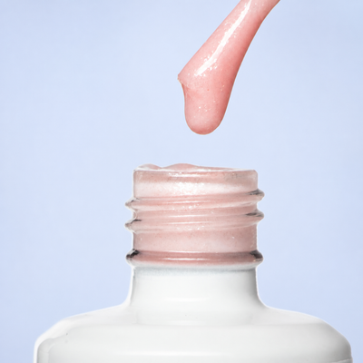 Pincel e frasco Base Gel Tinker Bell American Creator rosa coral brilhante