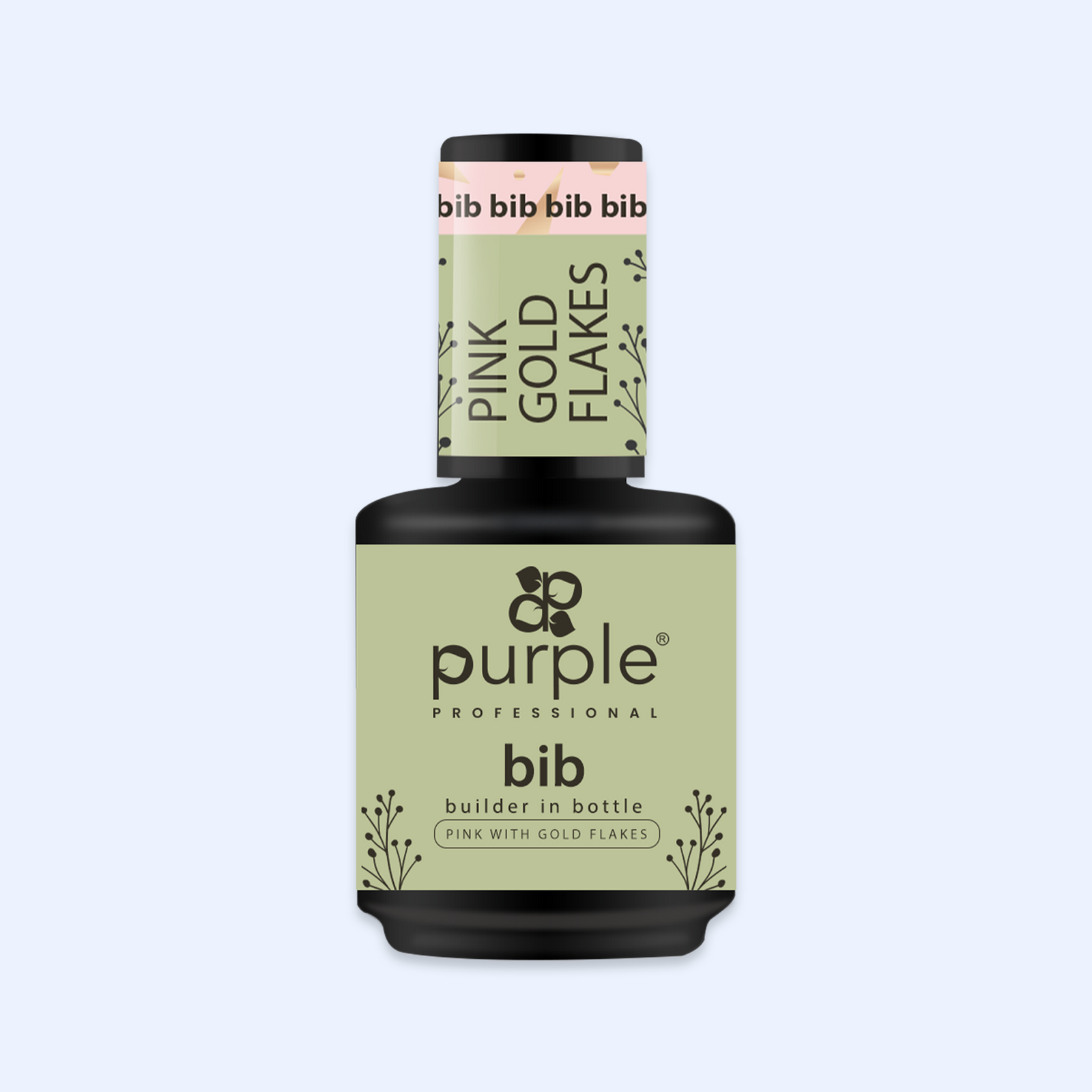 BIB - Builder in a Bottle Pink with Gold Flakes - Purple