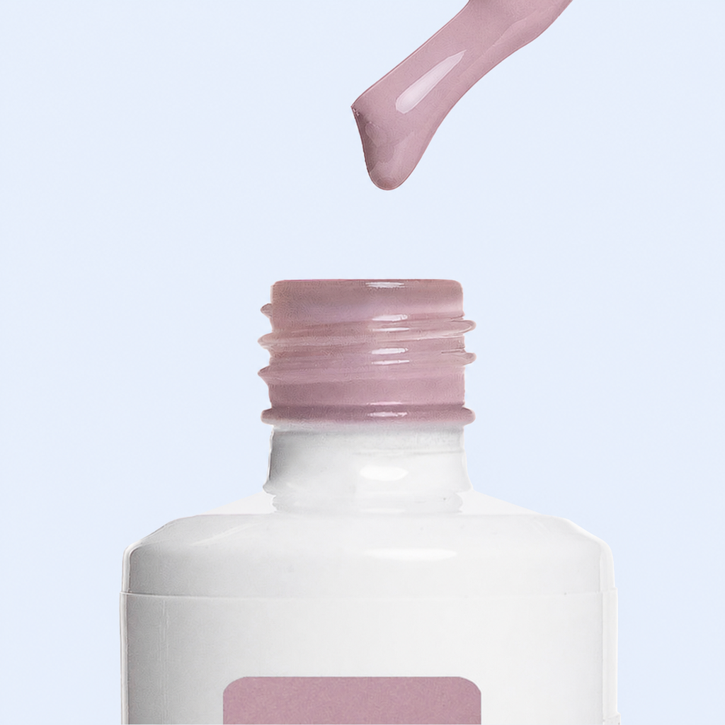 Pincel e textura do Color Gel Assurance American Creator rosa malva palido