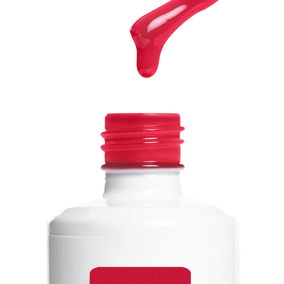 Pincel e textura do Color Gel Aviso American Creator vermelho coral