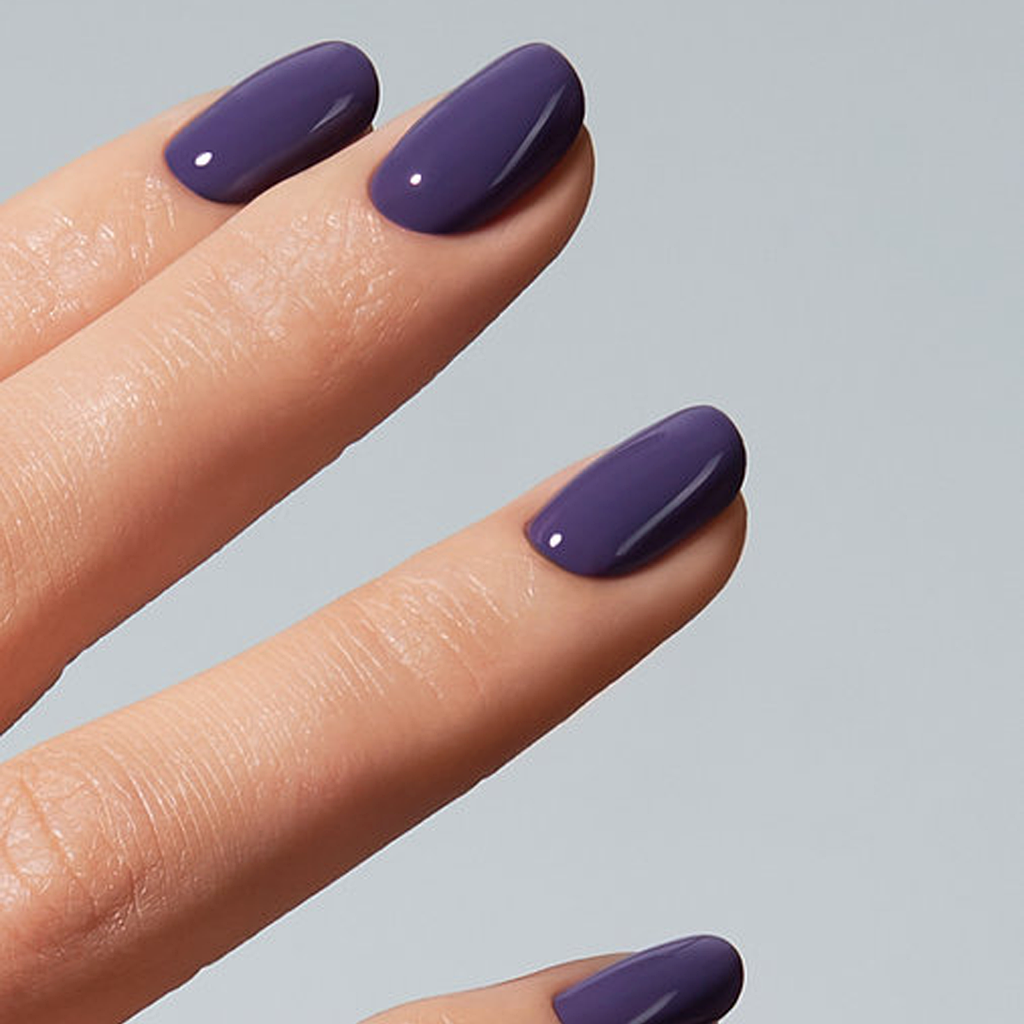 Unhas com Color Gel Cavalier American Creator azul marinho violeta brilhante