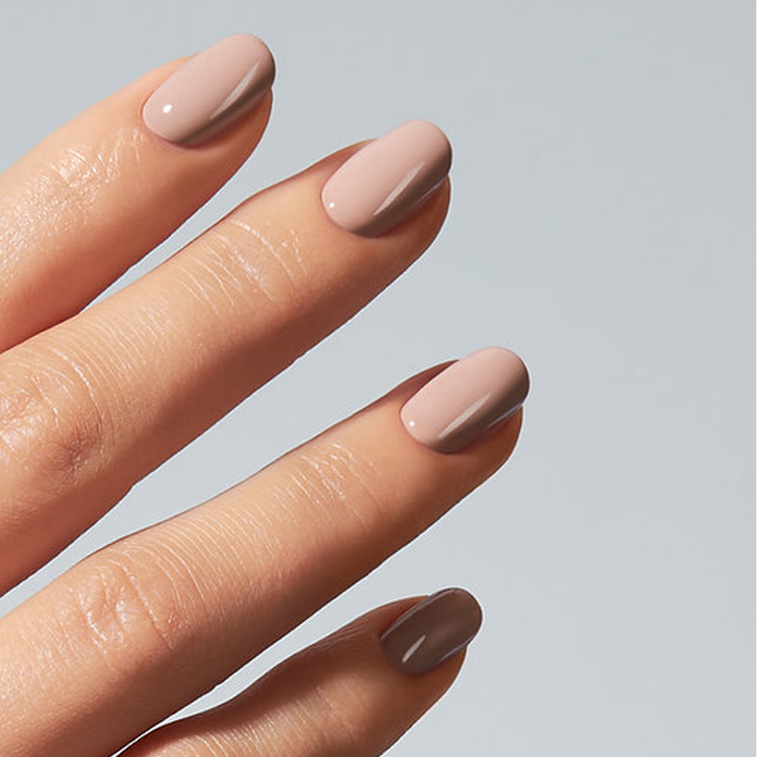 Unhas com Color Gel Diligence American Creator nude castanho brilhante