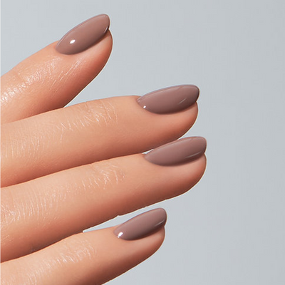 Unhas com Color Gel Drastic American Creator rosa acastanhado brilhante