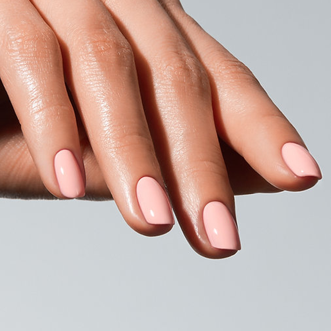 Unhas com Color Gel Elizabeth American Creator em rosa pastel brilhante