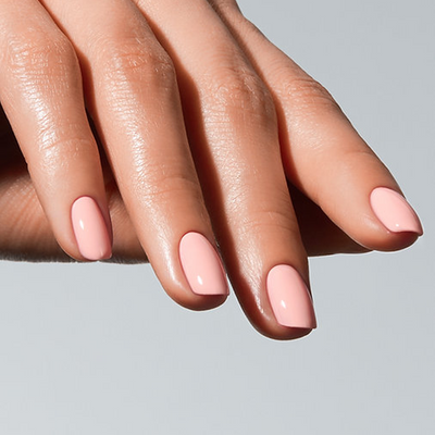Unhas com Color Gel Elizabeth American Creator em rosa pastel brilhante