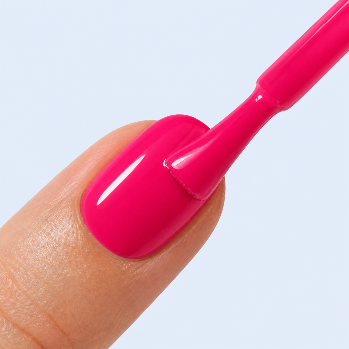Aplicacao do Color Gel Passion American Creator rosa fucsia intenso na unha