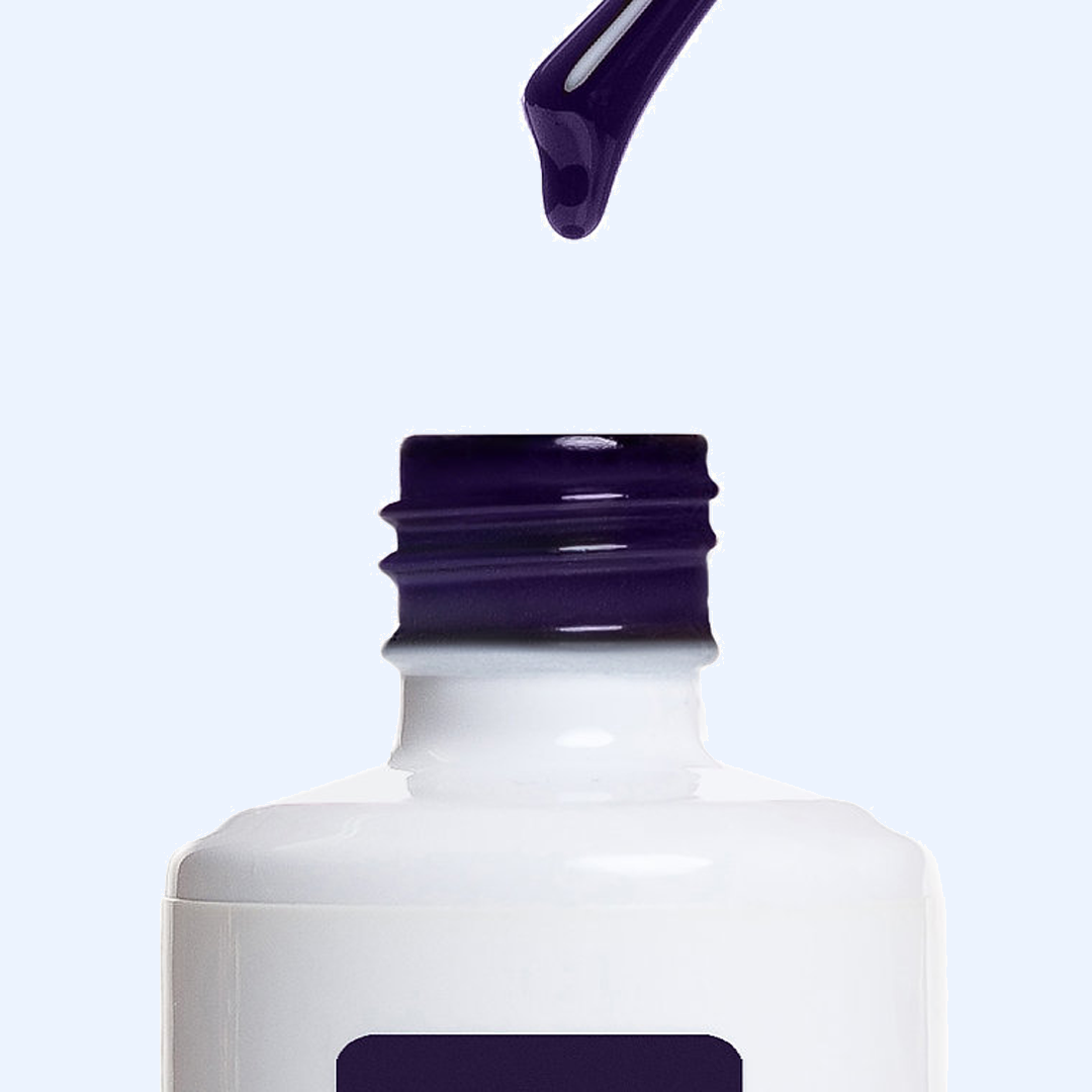 Color Gel Raven American Creator 15ml aplicador e textura roxo escuro intenso